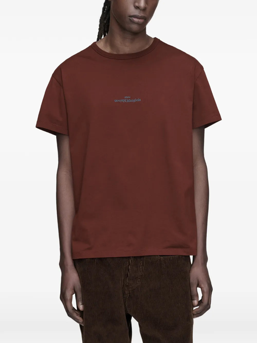Maison Margiela playera con logo bordado - Rojo - imagen 3