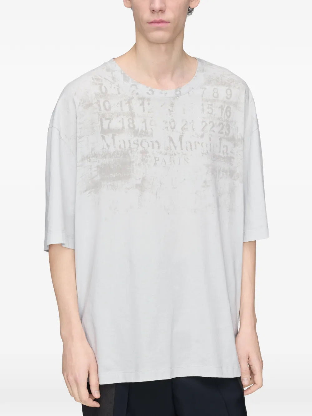 Maison Margiela playera con estampado numérico - Gris - imagen 3