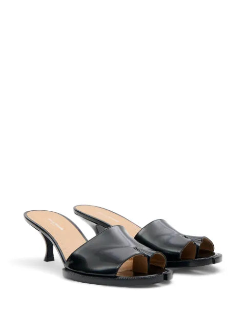 Maison Margiela mules Tabi con piel cepillado - Negro - vista 2