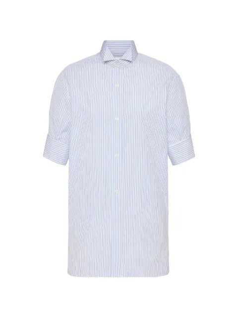 Maison Margiela camisa con cuello de ala y motivo de rayas - imagen 1