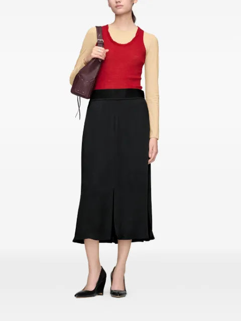 Maison Margiela falda midi de seda con efecto lavado - imagen 2