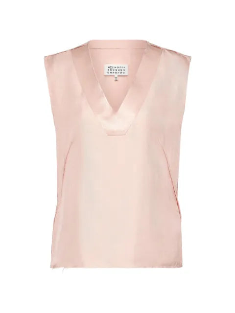 Maison Margiela top sin mangas con cuello en V - imagen 1