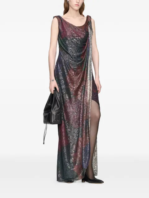 Maison Margiela vestido largo con detalles de lentejuelas - imagen 2