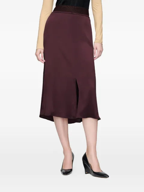 Maison Margiela falda midi de satén - imagen 1