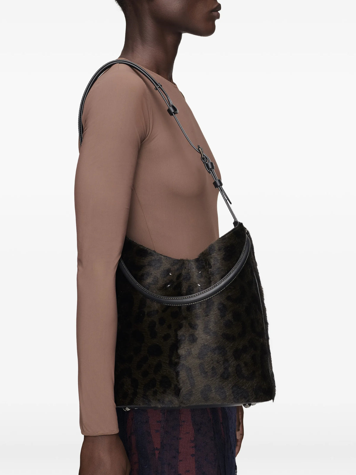 Maison Margiela tote con estampado de leopardo - Marrón - imagen 2