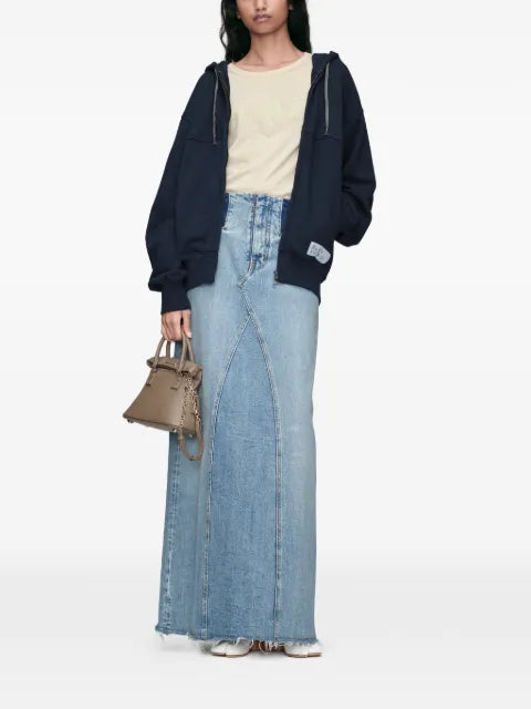 Maison Margiela hoodie con cierre y estampado gráfico - imagen 2