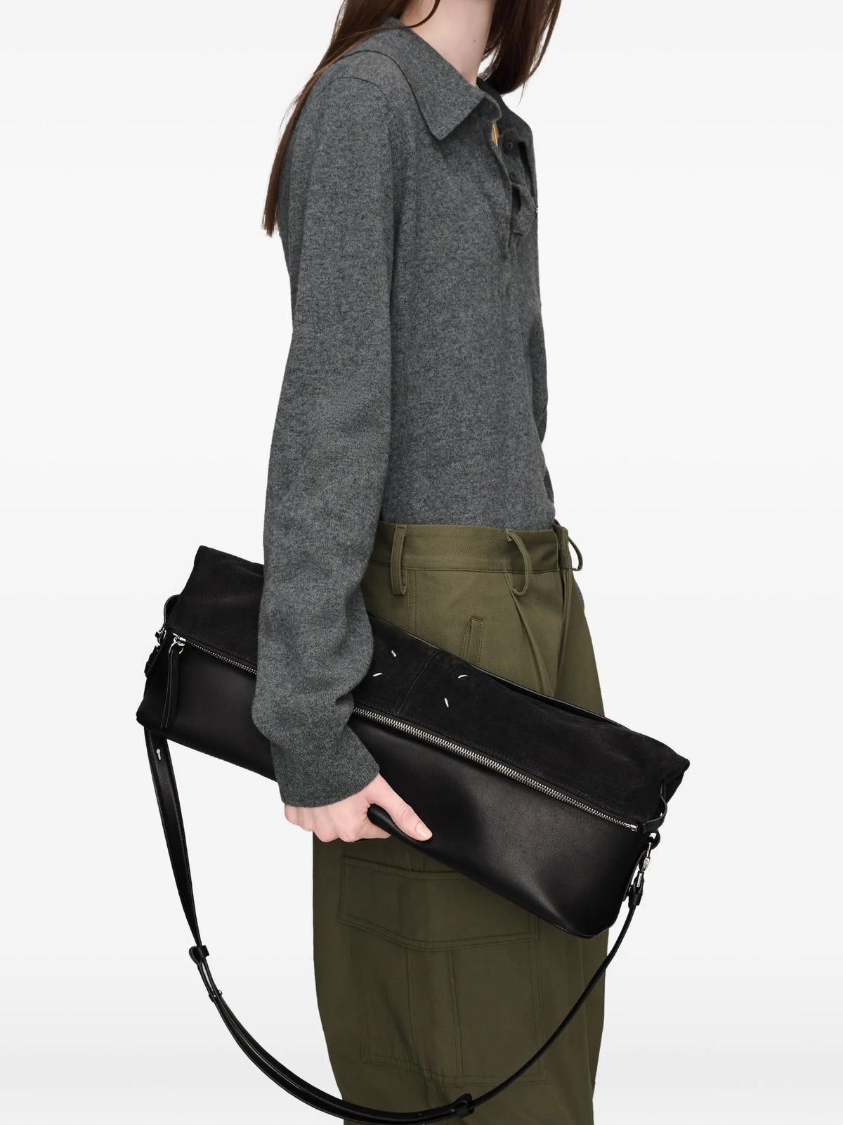 Maison Margiela bolsa de hombro XL 5AC - Negro - imagen 2