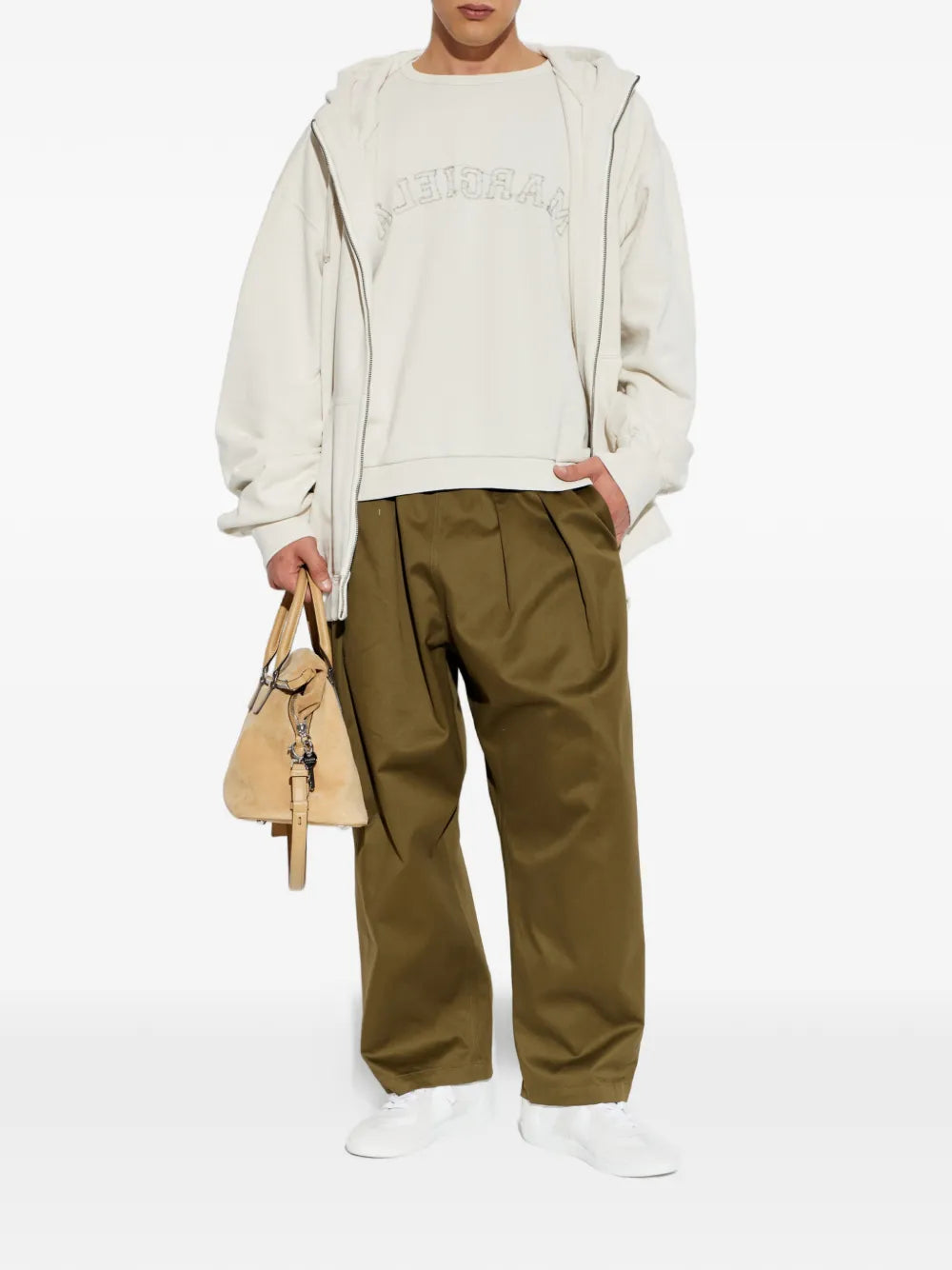 Maison Margiela pantalones holgados con pinzas - Verde - imagen 2