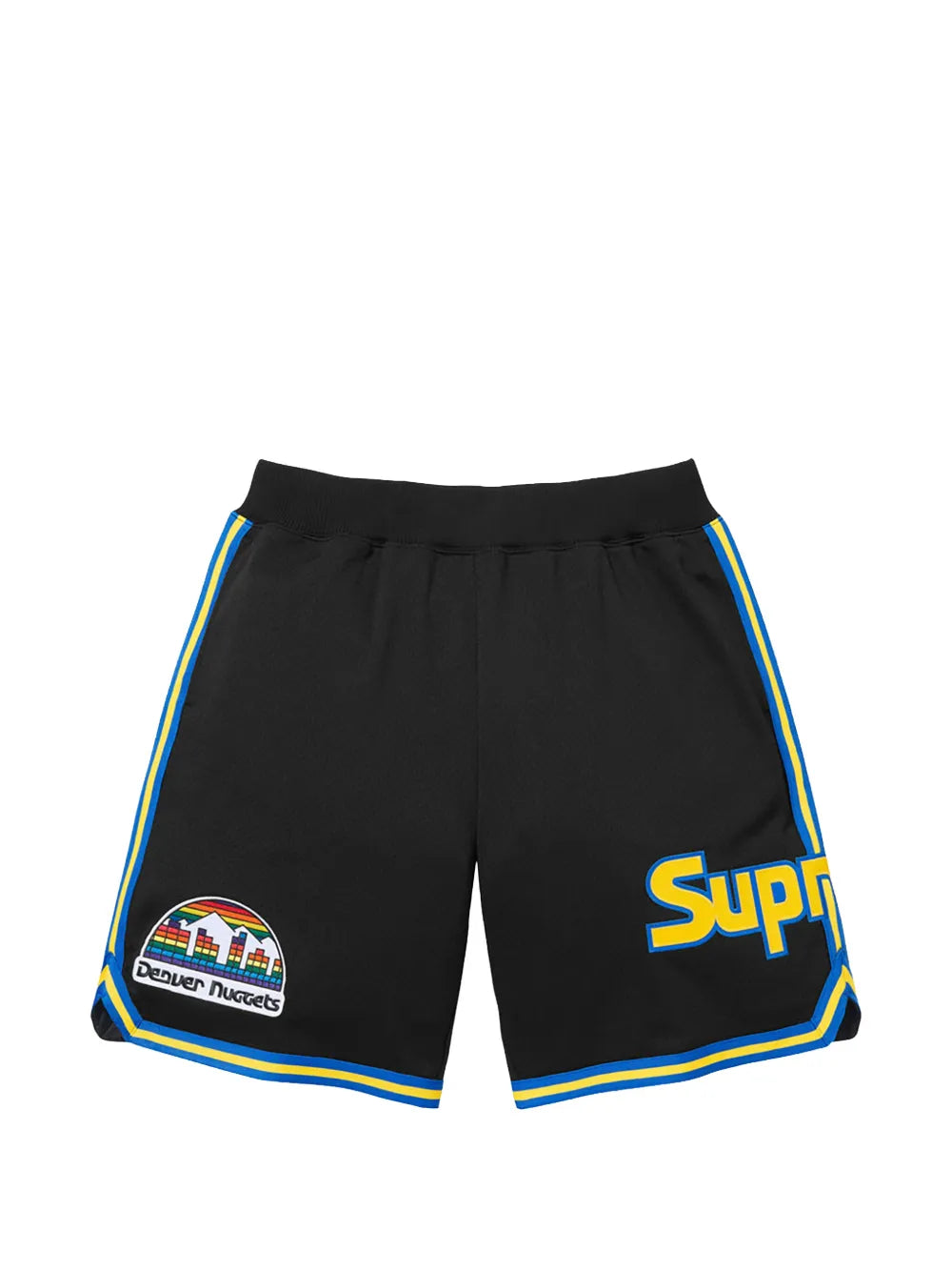 Supreme shorts con logo estampado en colaboración con Mitchell & Ness - Negro - imagen 1