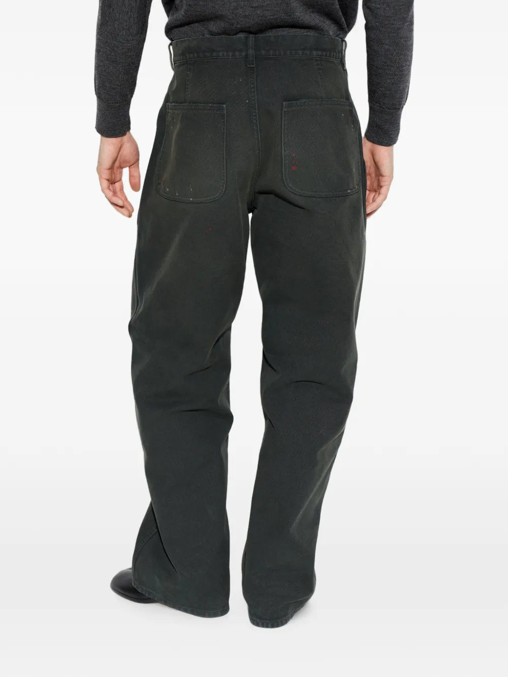 Maison Margiela jeans rectos con salpicaduras de pintura estampadas - Negro - imagen 4