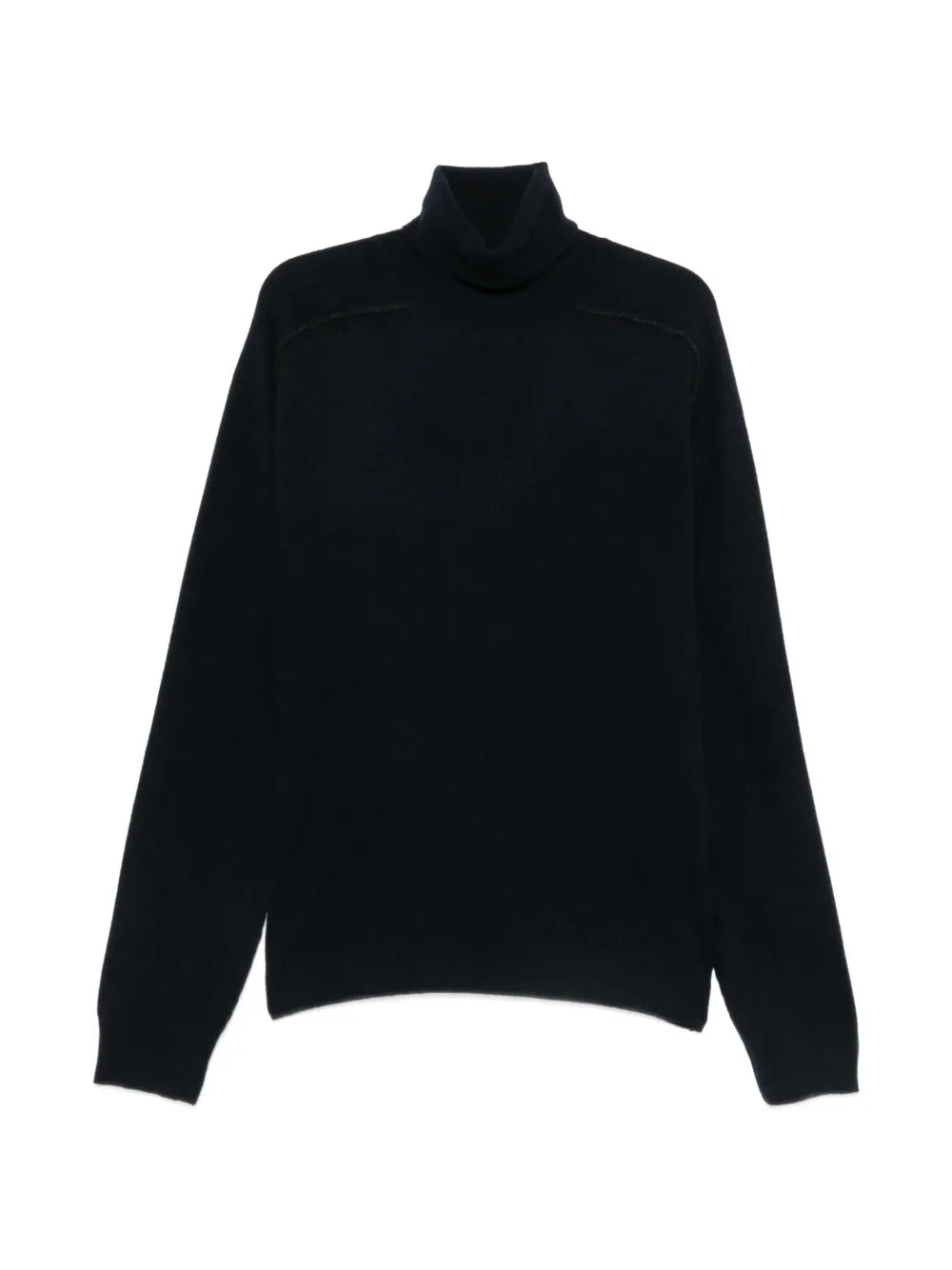 Maison Margiela suéter con bordes sin rematar y cuello alto - Azul - imagen 1