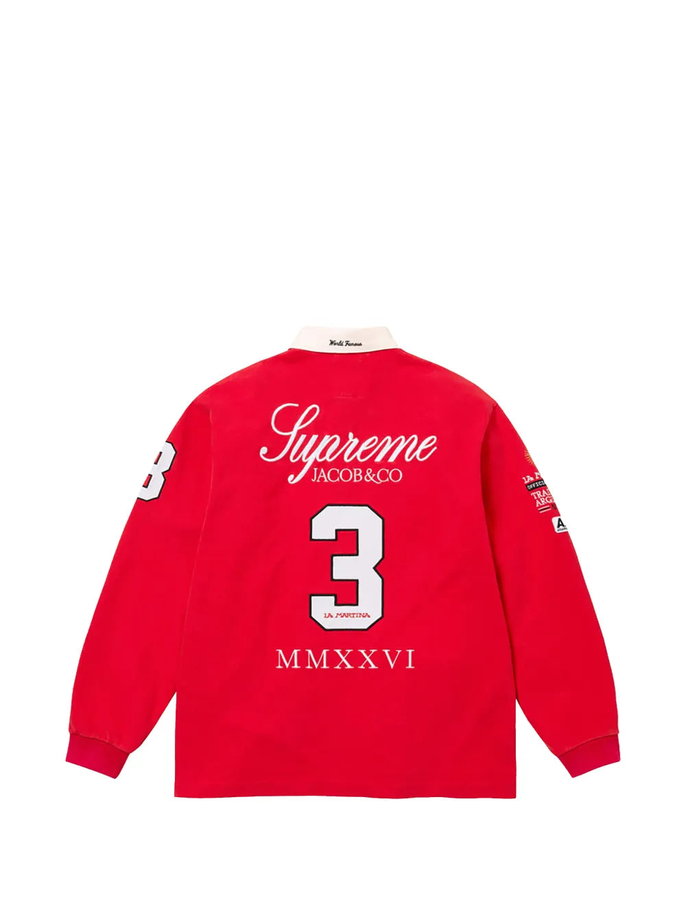 Supreme La Martina logo-print long-sleeve polo shirt - Rojo - imagen 2