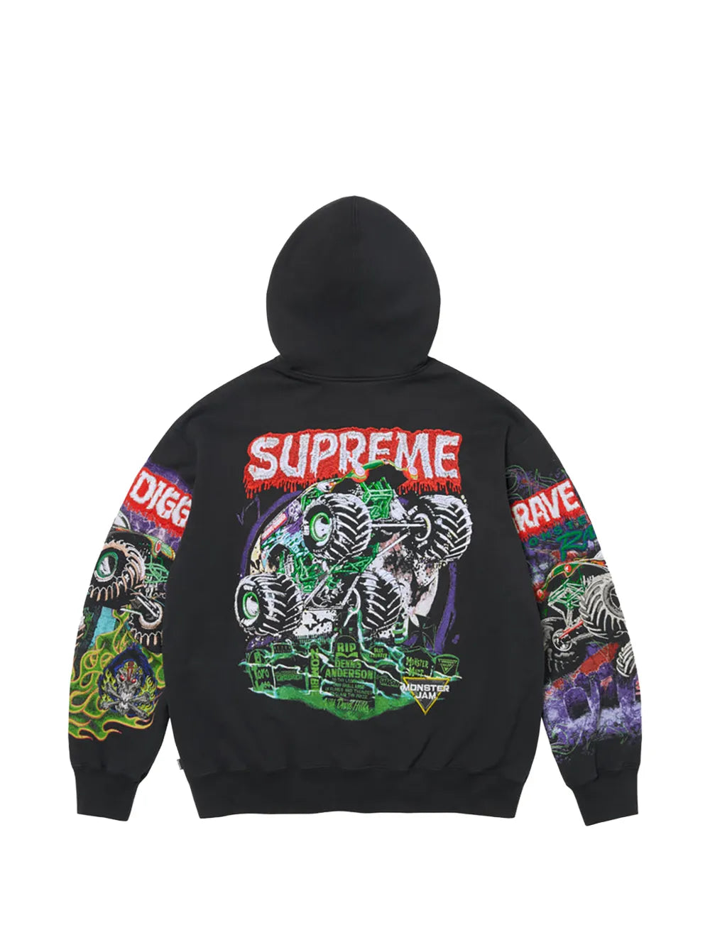 Supreme hoodie Grave Digger - Negro - imagen 2