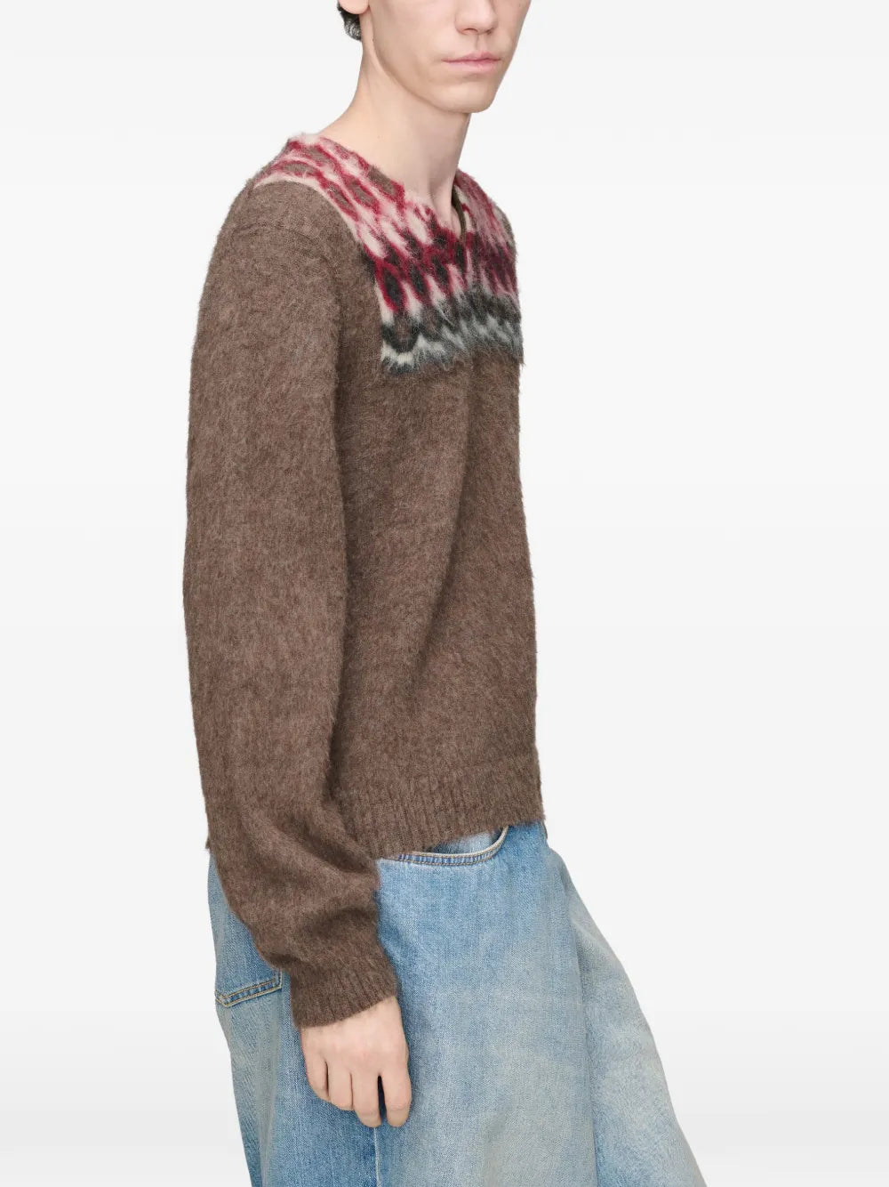 Maison Margiela suéter con efecto cepillado - Marrón - imagen 4