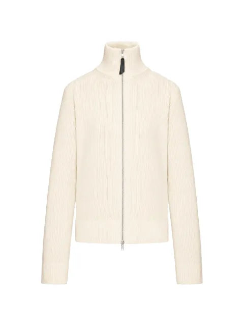 Maison Margiela cárdigan tejido de canalé con cierre - imagen 1