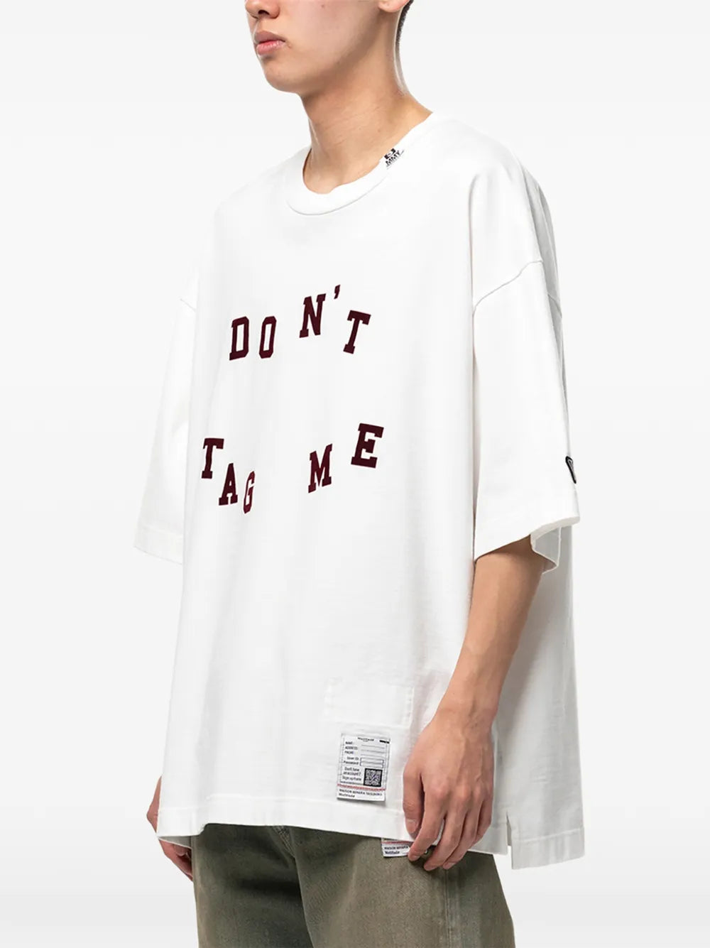 Maison MIHARA YASUHIRO playera Don't Tag Me. - blanco