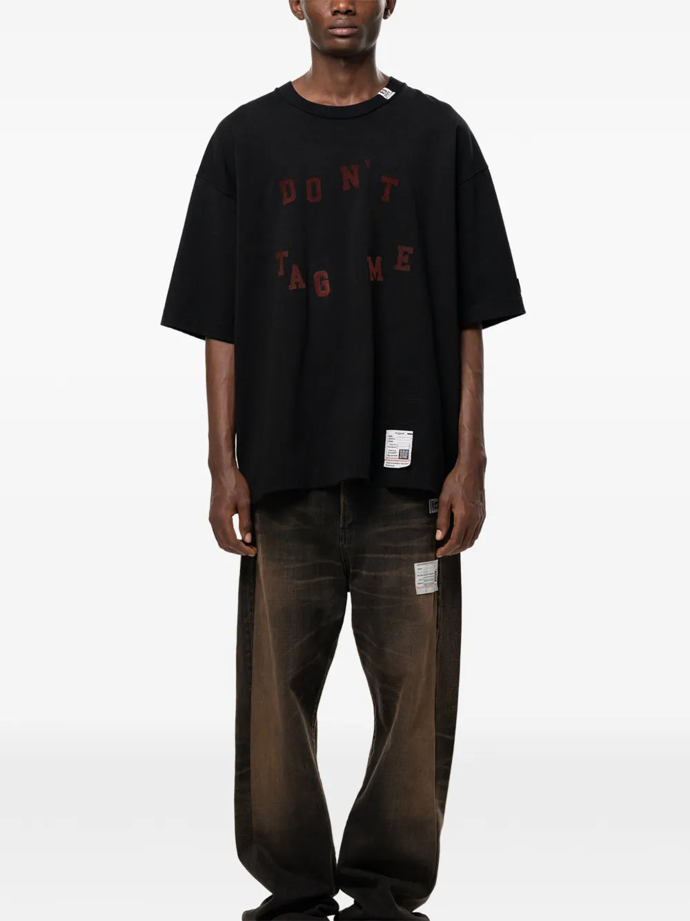 Maison MIHARA YASUHIRO playera Don't Tag Me. - negro