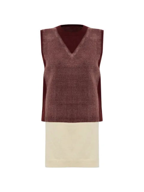 Maison Margiela chaleco tejido con efecto a capas - imagen 1