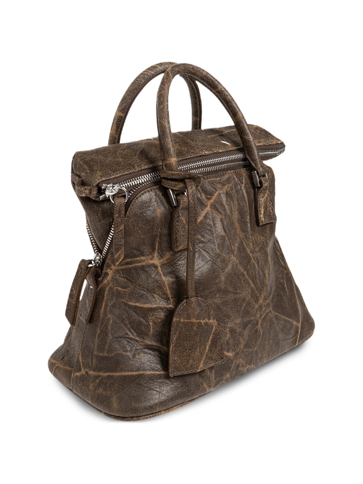 Maison Margiela tote 5AC mini de piel - Marrón - imagen 4