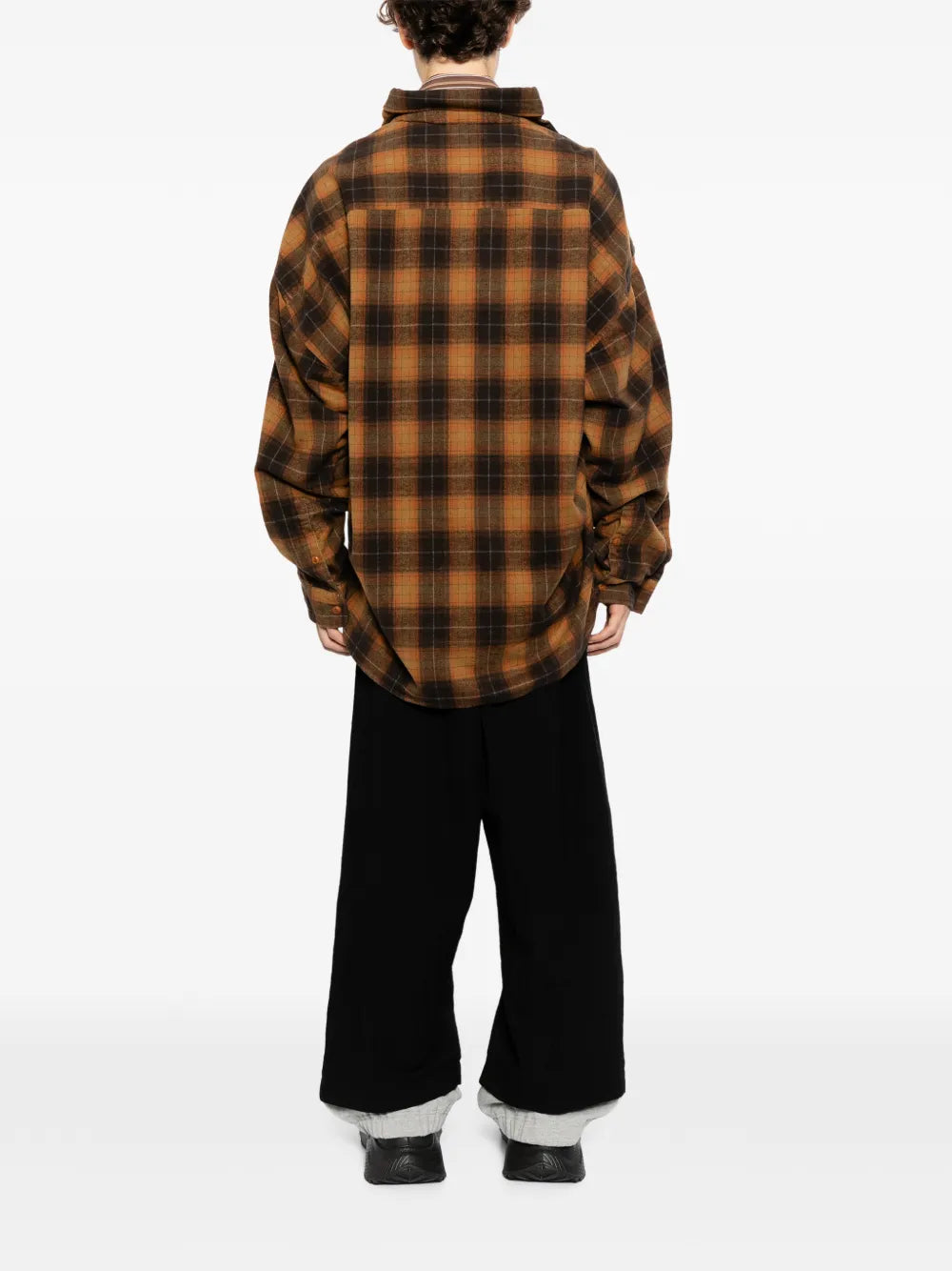 Maison MIHARA YASUHIRO camisa con panel delantero y posterior unidos - marrón