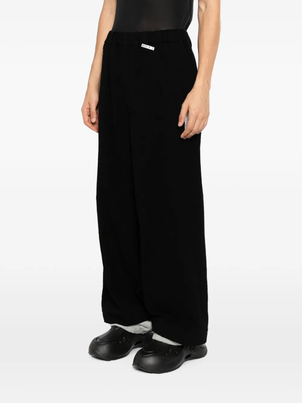 Maison MIHARA YASUHIRO pantalones de lana a capas - negro
