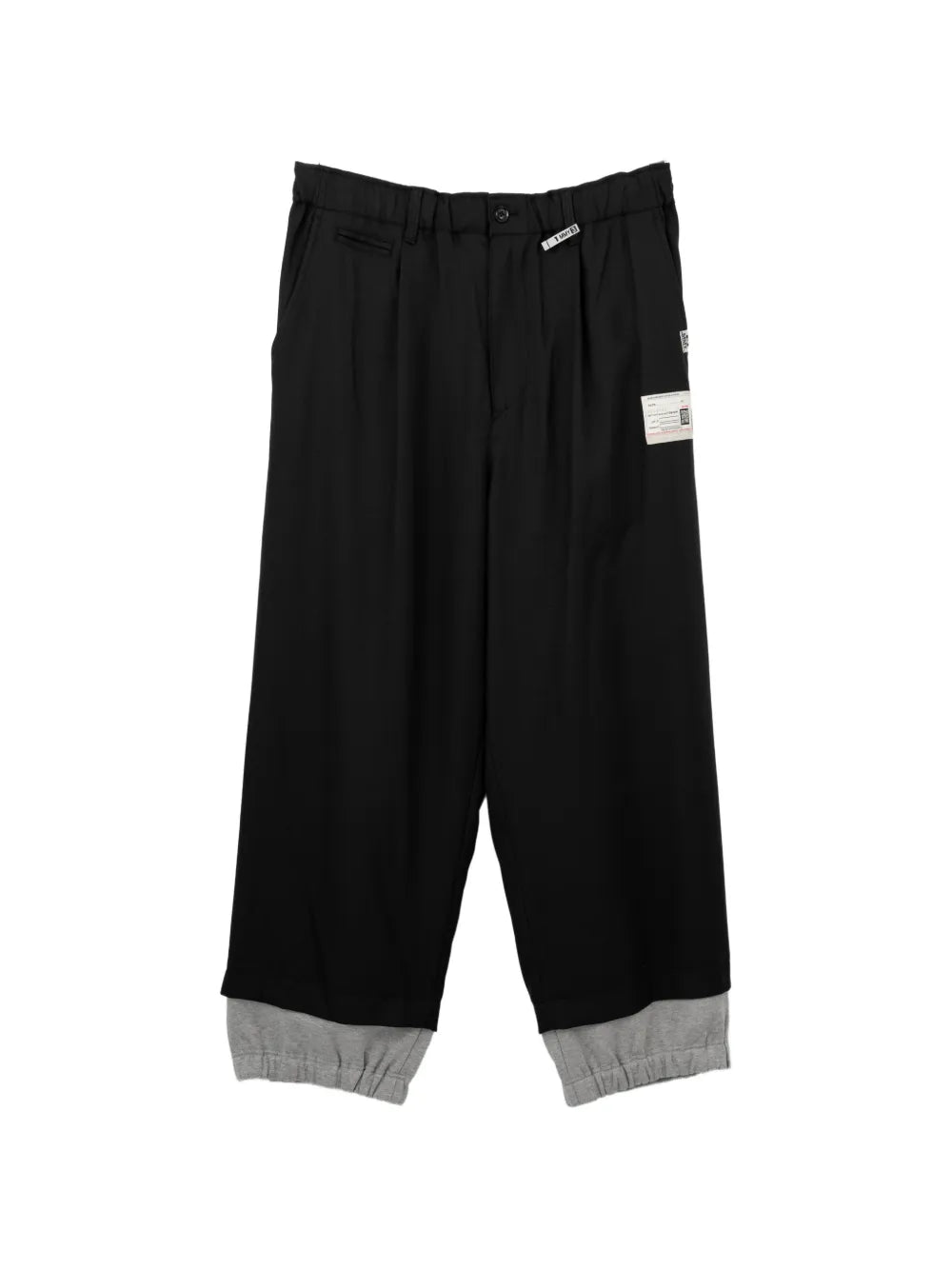 Maison MIHARA YASUHIRO pantalones anchos a capas - negro