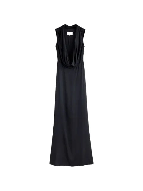 Maison Margiela vestido largo con cuello desbocado - imagen 1
