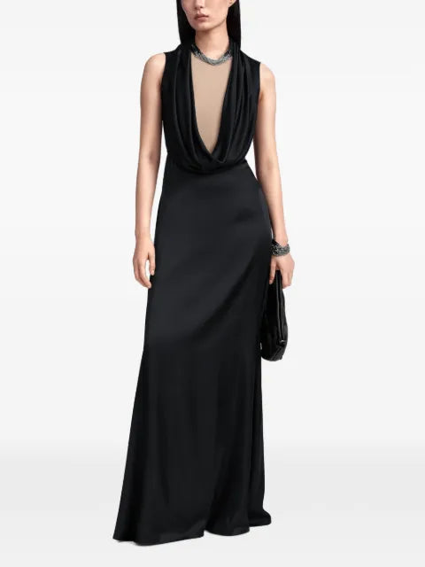 Maison Margiela vestido largo con cuello desbocado - imagen 2