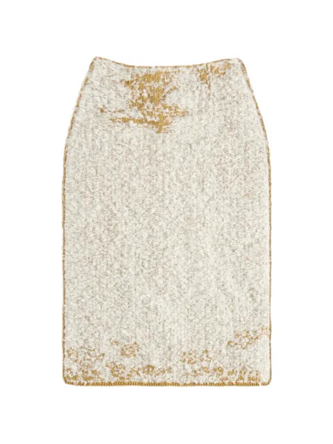 Maison Margiela falda midi de tejido ácido - imagen 1
