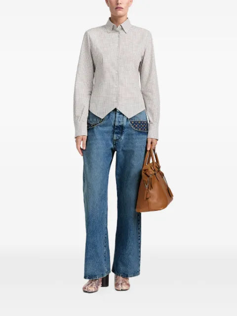 Maison Margiela jeans rectos con paneles de cachemira - imagen 2