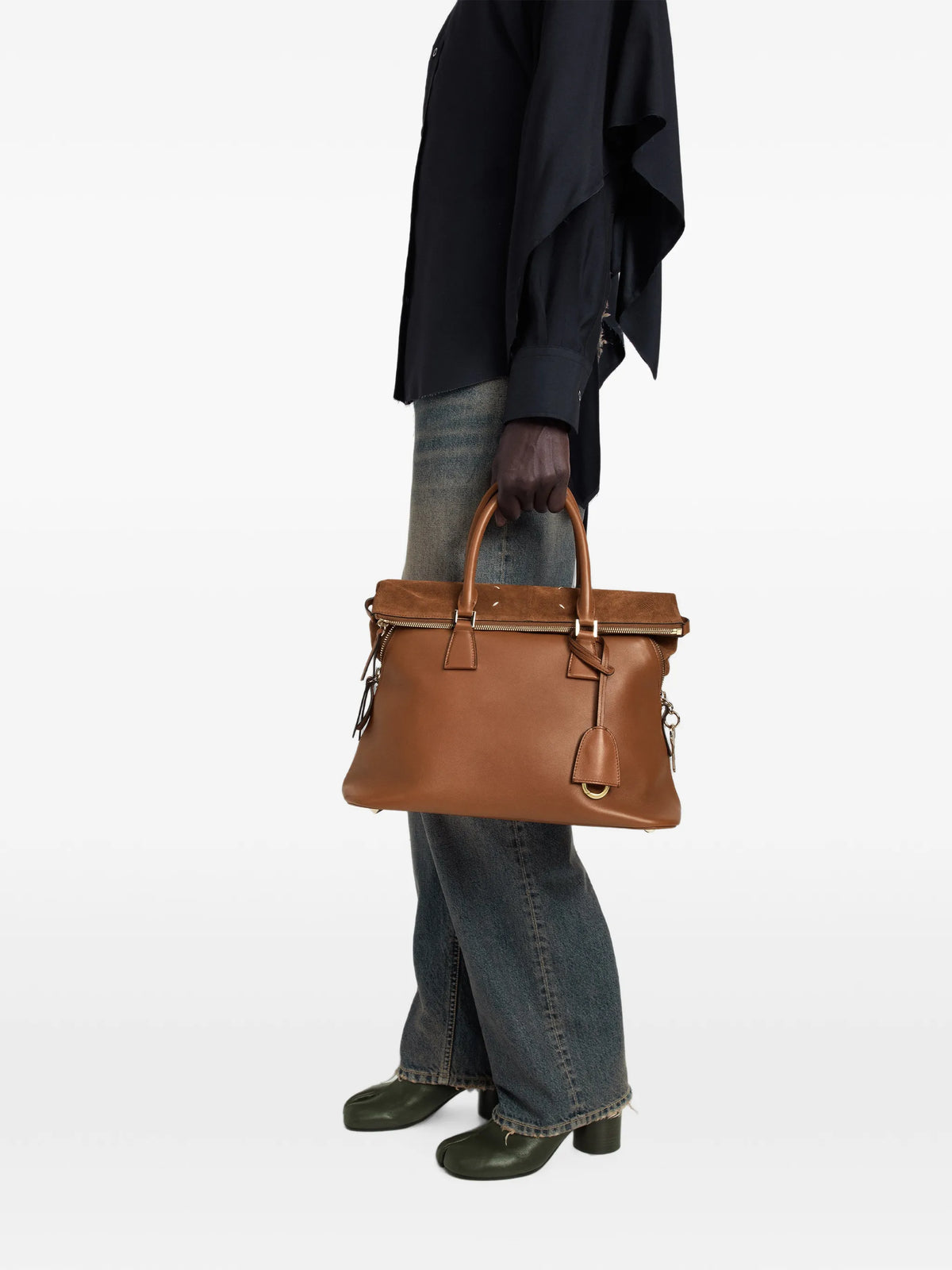 Maison Margiela tote 5ac Soft mediana - Marrón - imagen 2