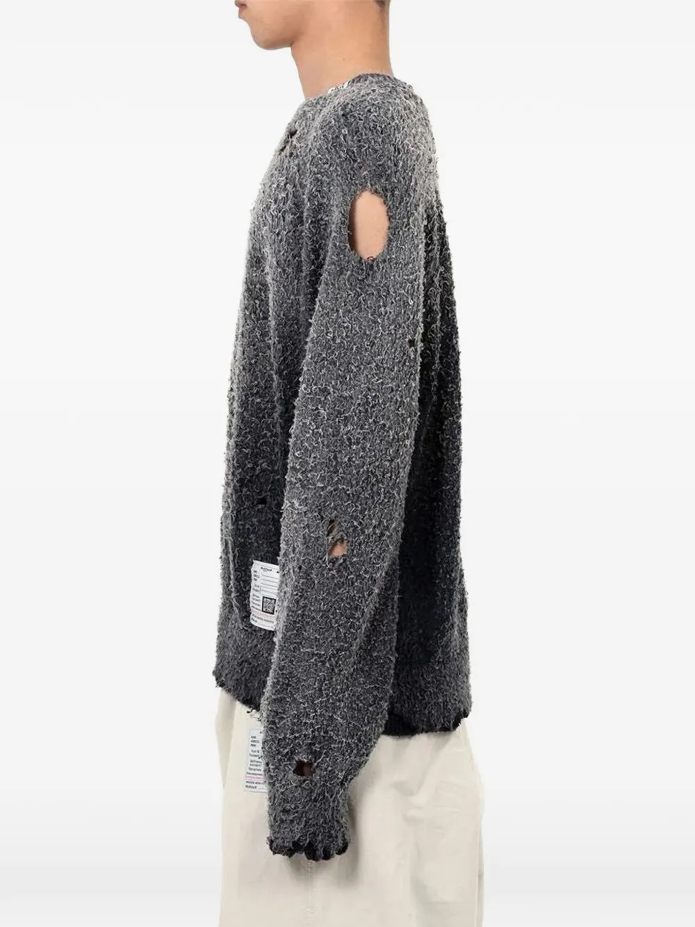 Maison MIHARA YASUHIRO suéter Sun Faded con efecto envejecido - gris