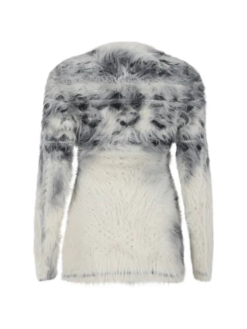 Maison Margiela cárdigan con motivo de leopardo y cuello texturizado - imagen 2