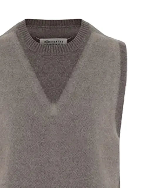 Maison Margiela chaleco de suéter tejido en capas - imagen 2