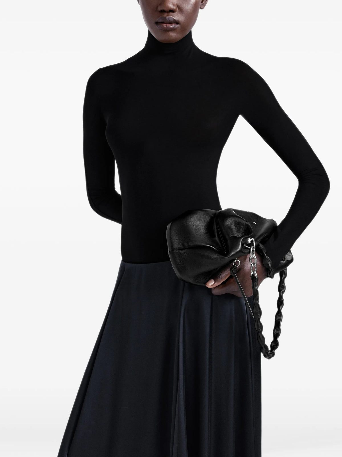 Maison Margiela bolsa de hombro Link pequeña - Negro - imagen 2
