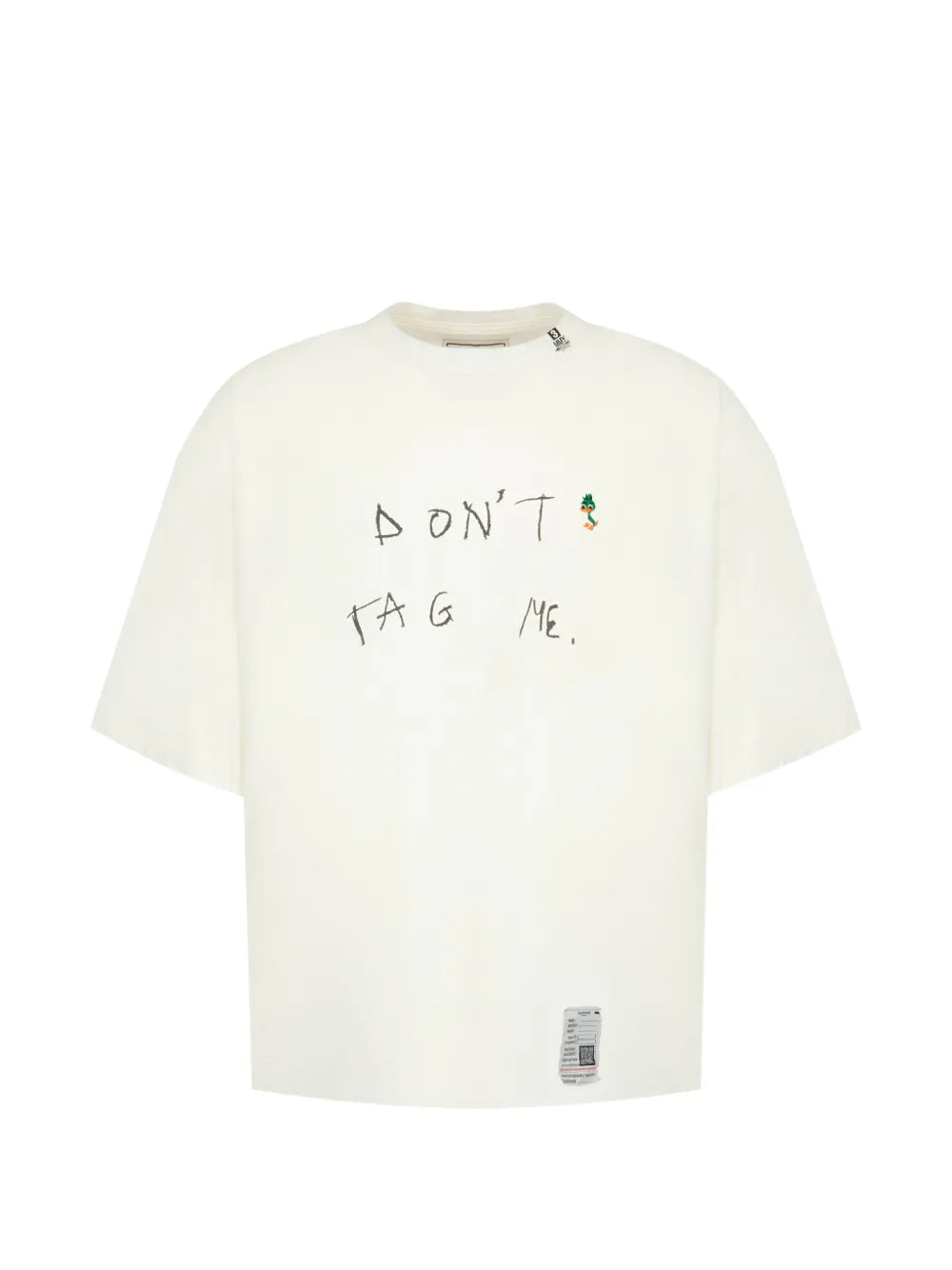 Maison MIHARA YASUHIRO camiseta con estampado Don't-Tag-Me - blanco