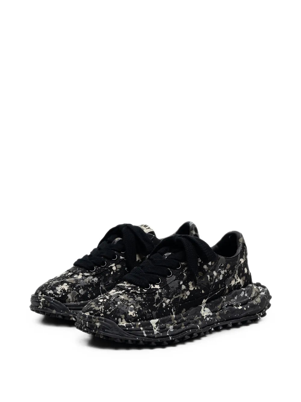 Maison MIHARA YASUHIRO tenis bajos Larry OG de lona estampada - negro