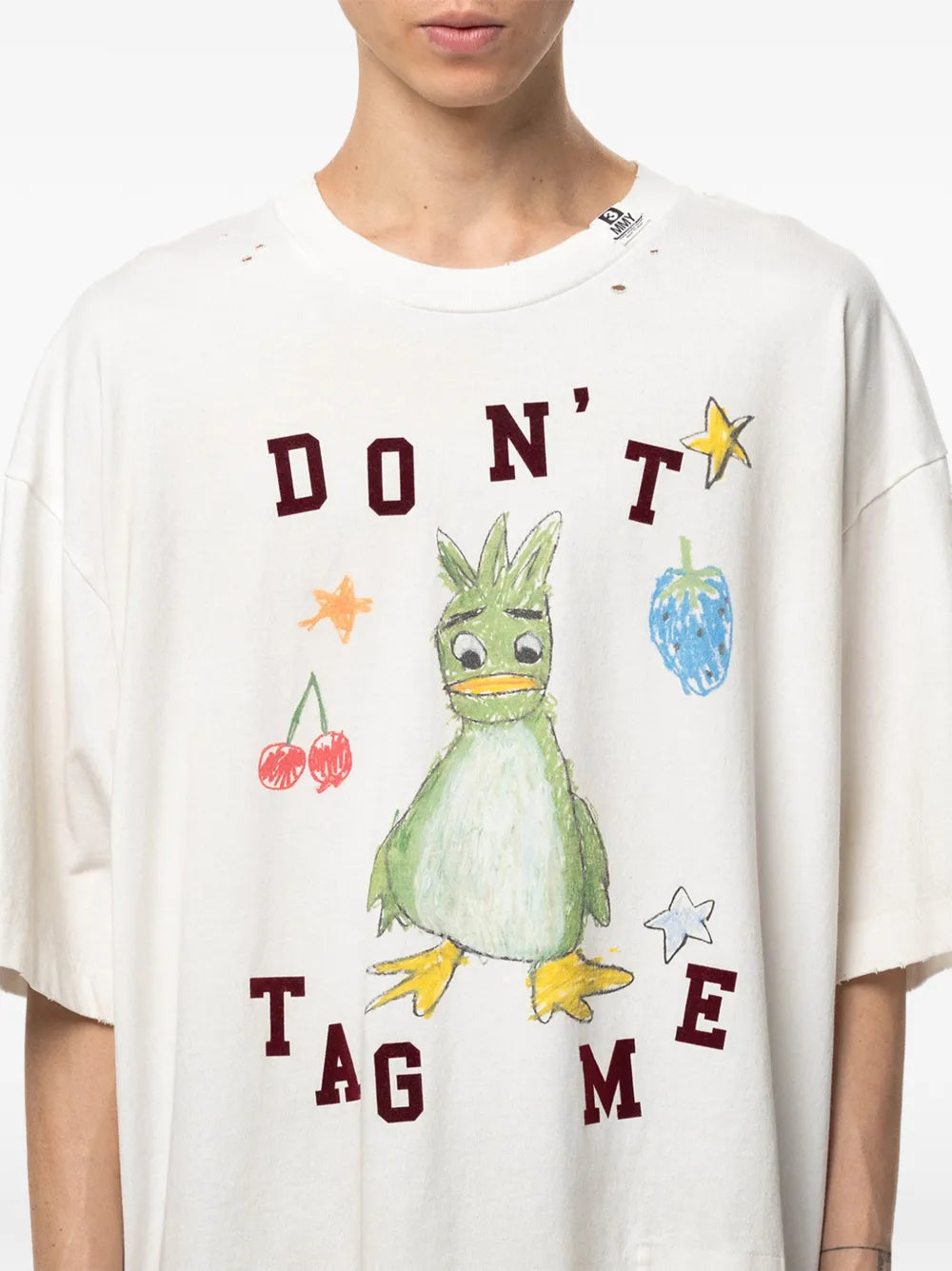 Maison MIHARA YASUHIRO camiseta estampada con dibujo de Leon - neutro