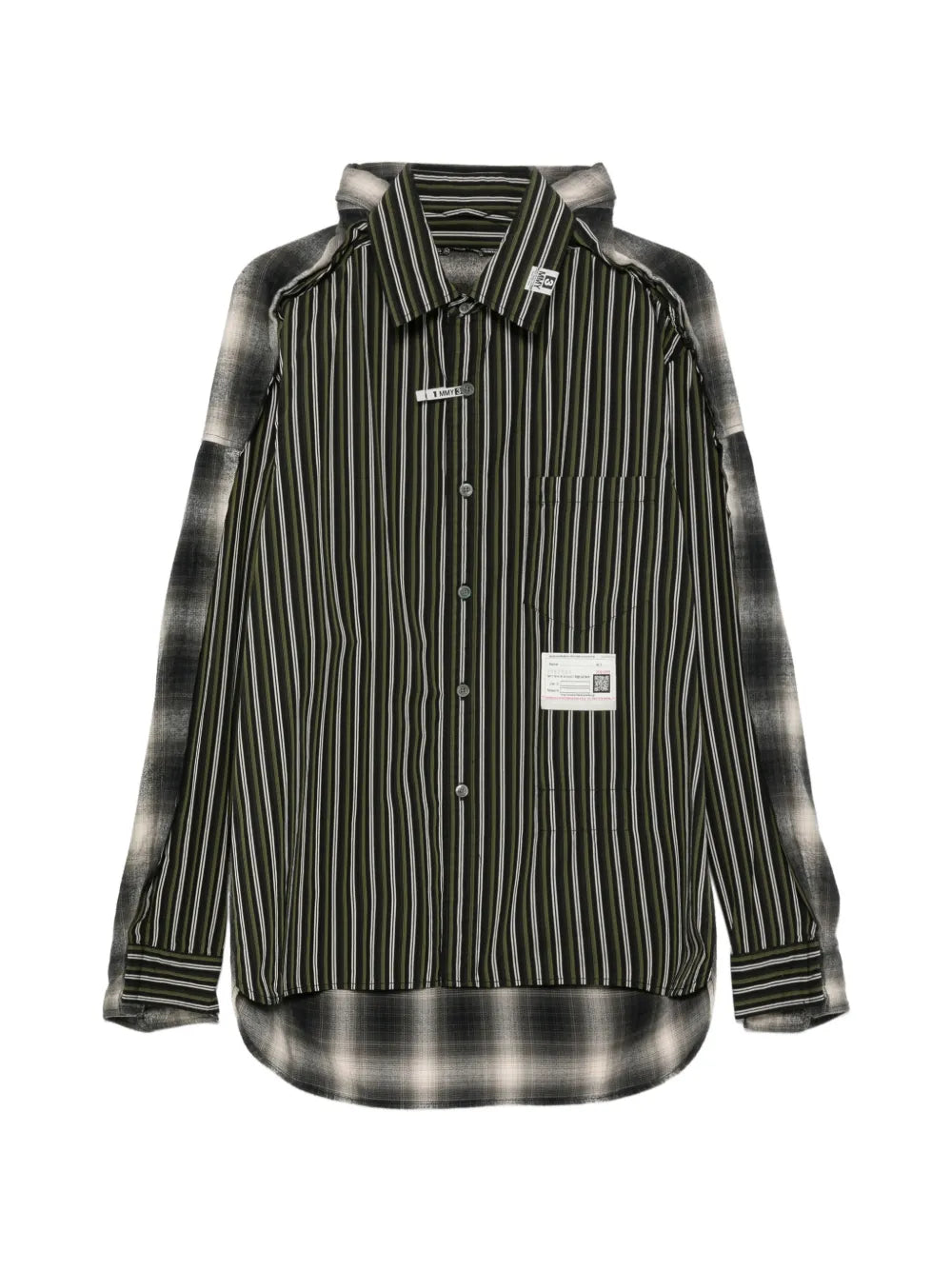 Maison MIHARA YASUHIRO camisa con panel delantero y posterior unidos - negro