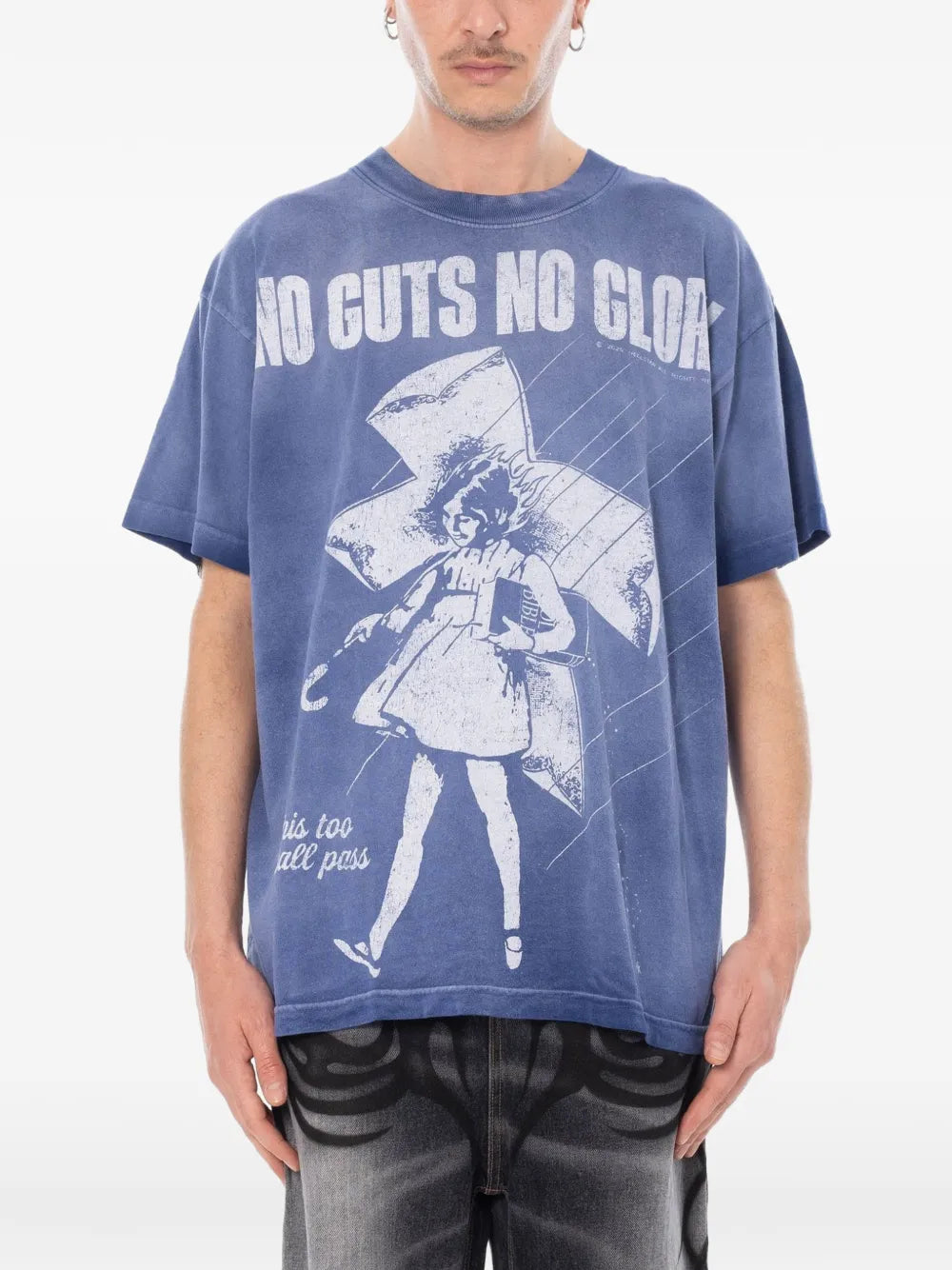 HELLSTAR camiseta con estampado gráfico azul | Farfetch 38356805