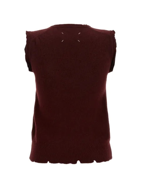 Maison Margiela top sin mangas con efecto envejecido y cuatro costuras - imagen 2