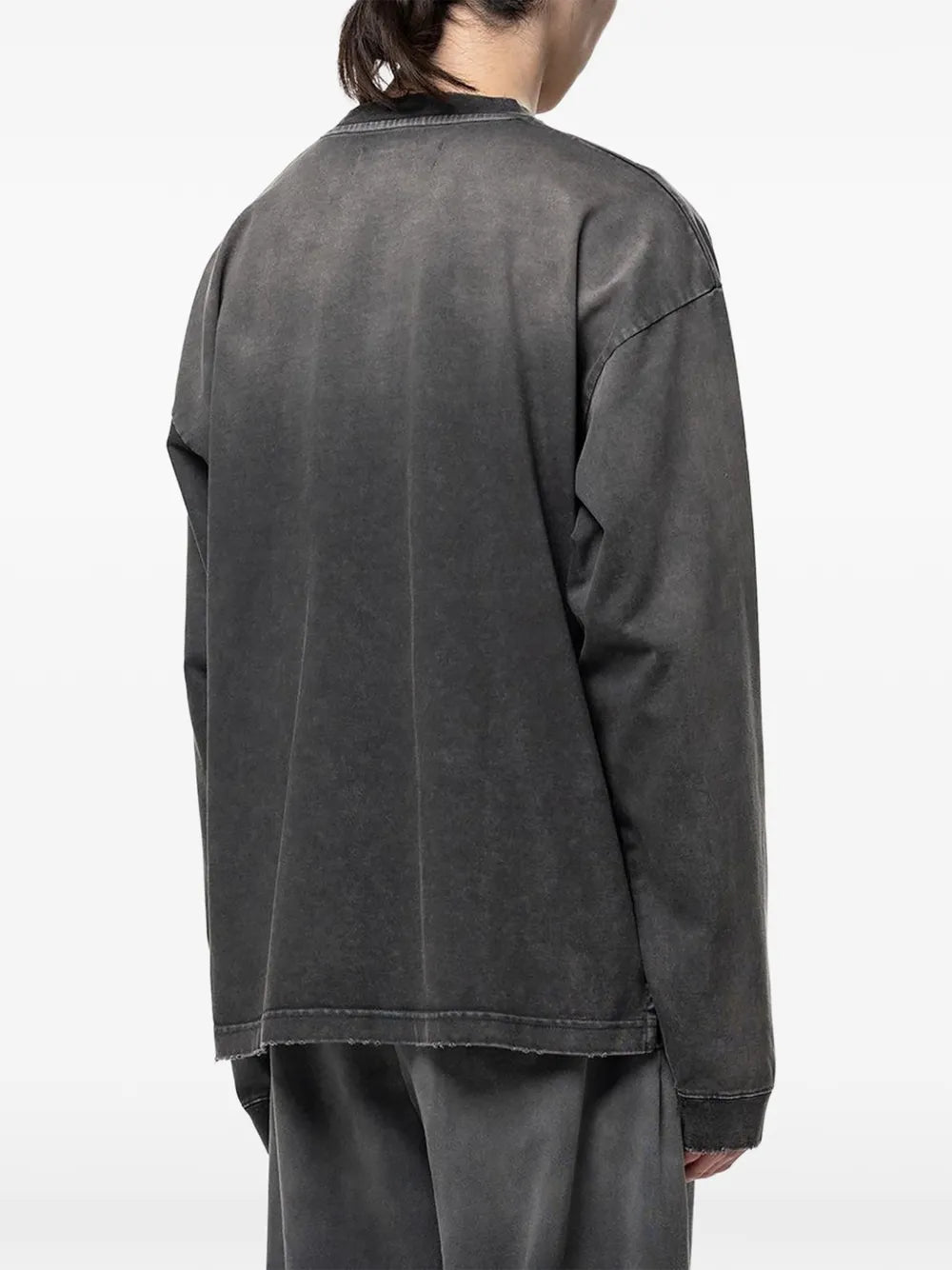 Maison MIHARA YASUHIRO camiseta con efecto envejecido - negro