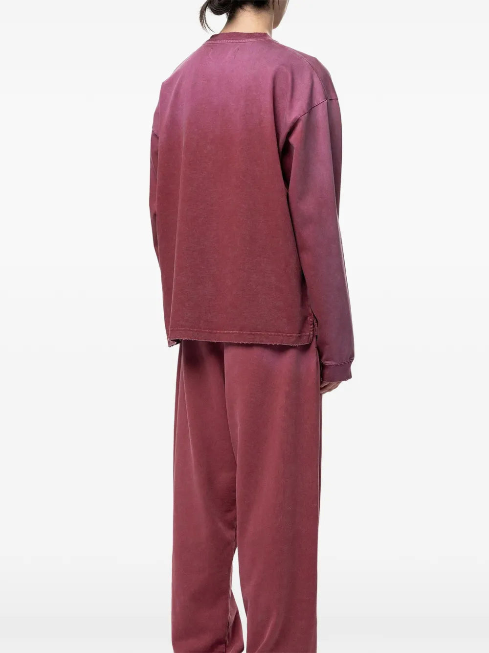 Maison MIHARA YASUHIRO camiseta con efecto envejecido - rojo