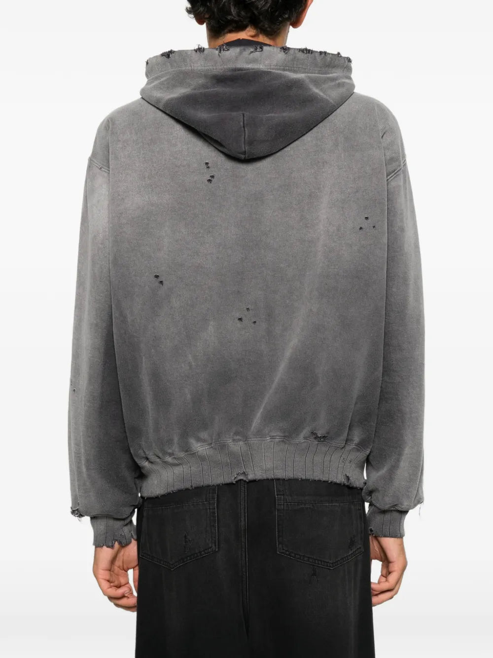 Maison MIHARA YASUHIRO chaqueta con efecto envejecido - negro