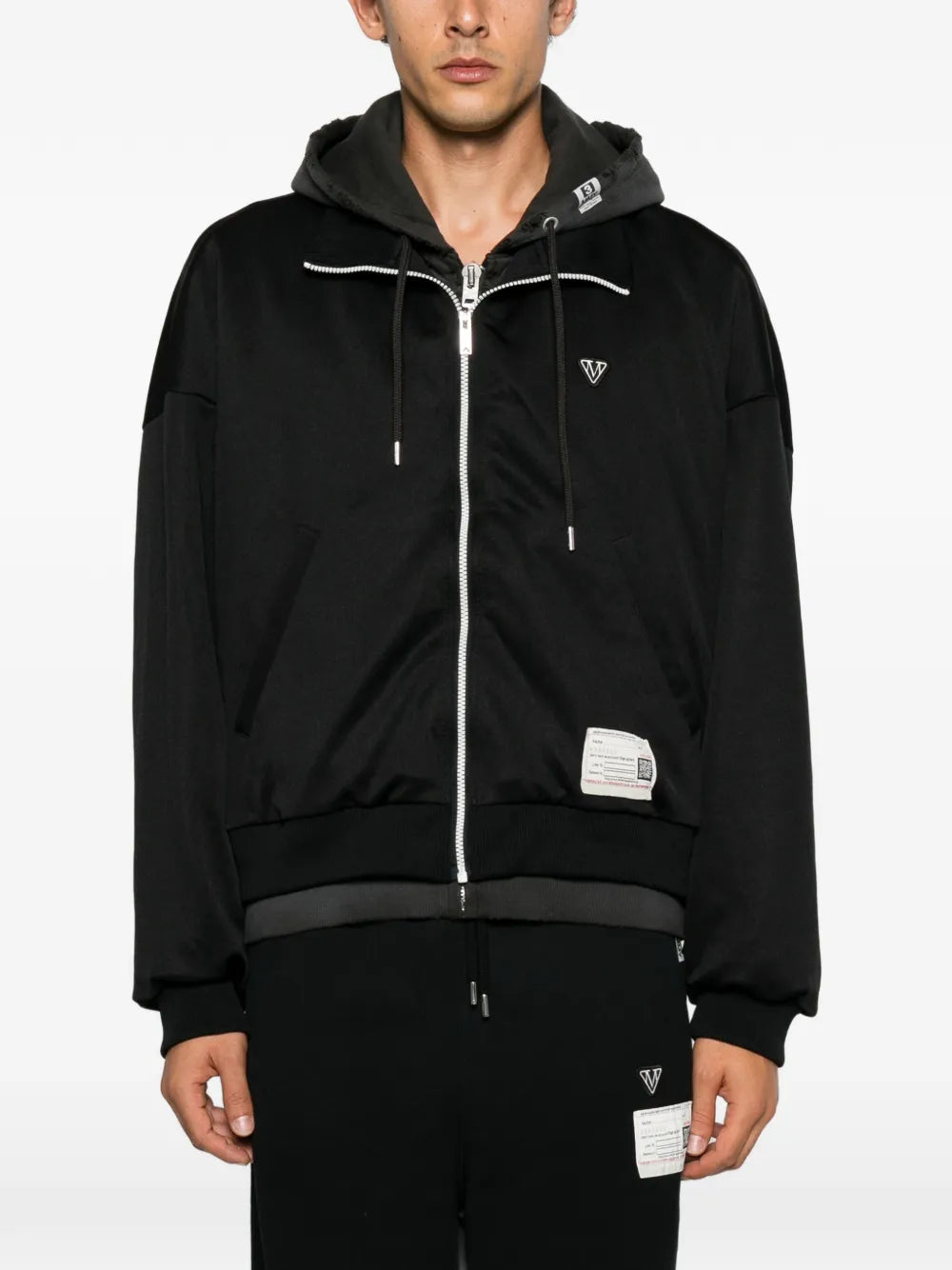 Maison MIHARA YASUHIRO chaqueta con parche del logo - negro