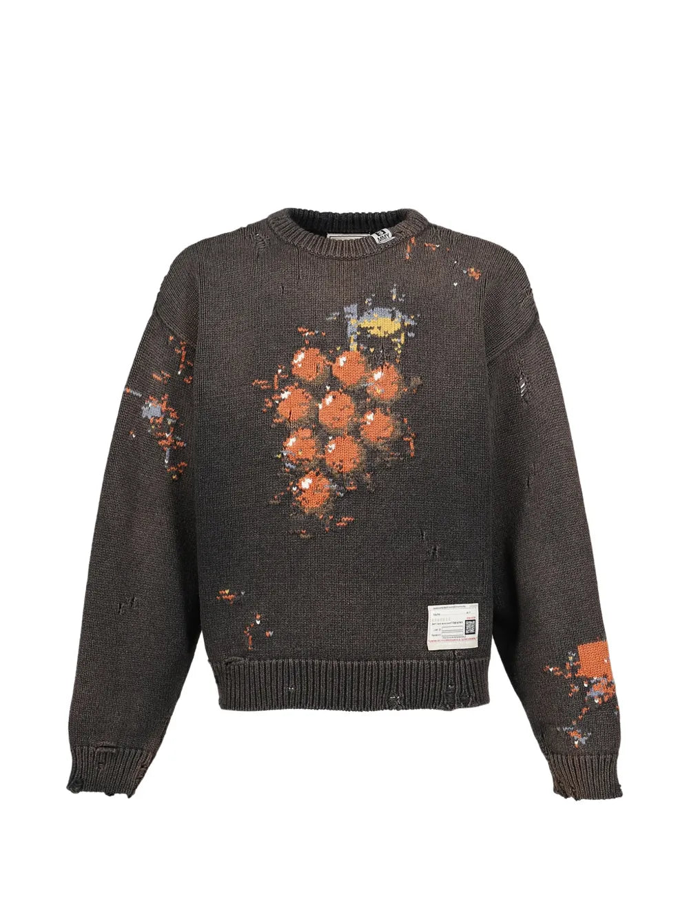 Maison MIHARA YASUHIRO jersey de punto en jacquard - gris