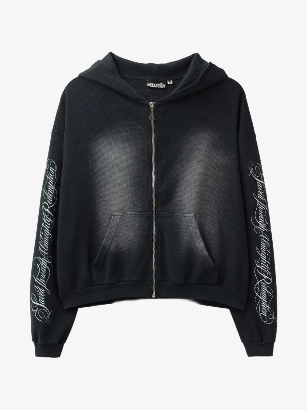 HELLSTAR hoodie con cierre y estampado gráfico negro