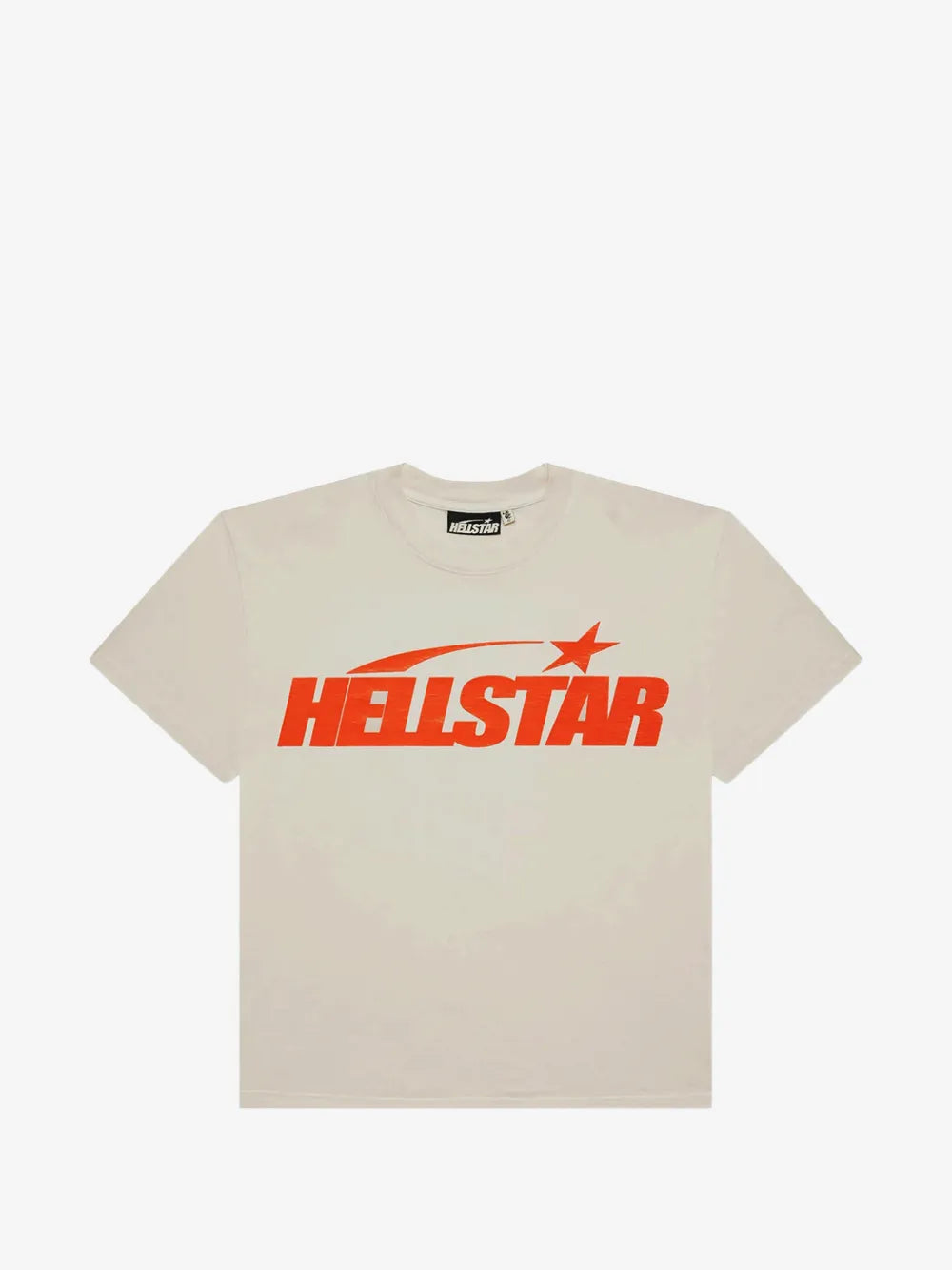 HELLSTAR playera de algodón con logo estampado beige