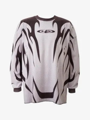 HELLSTAR playera manga larga con estampado gráfico blanco