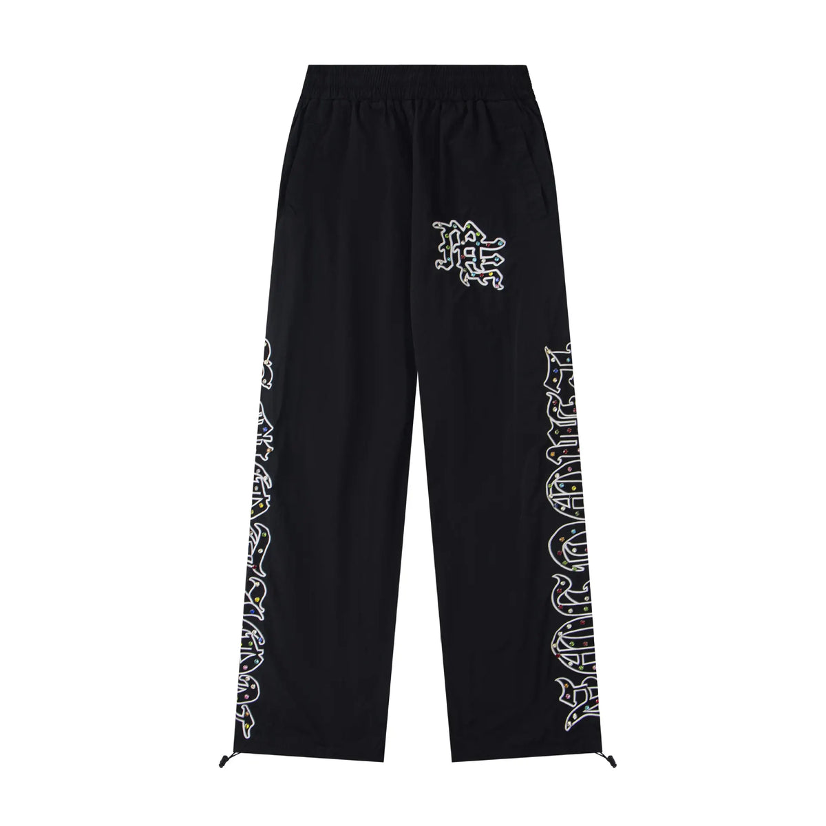 Mixed Emotion Emotion Side Symbol Sweatpants – Black Streetwear Joggers